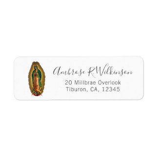 Etiqueta Nossa Senhora de Guadalupe Milagrosa Mexicana Hisp
