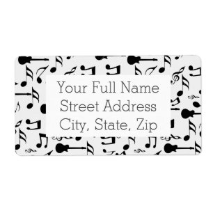 Etiqueta Notas musicais - design da partitura