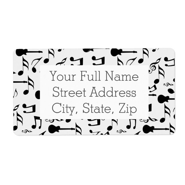 Etiqueta Notas Musicais - Sheet Music Design (Frente)