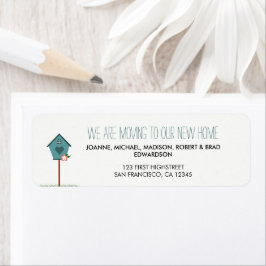 Etiqueta Nova casa moderna estamos mudando o endereço de re