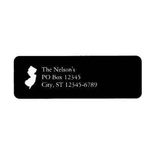 Etiqueta Nova Jersey em branco e preto