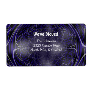 Etiqueta Novo Endereço de Design Fratural Eletrônico