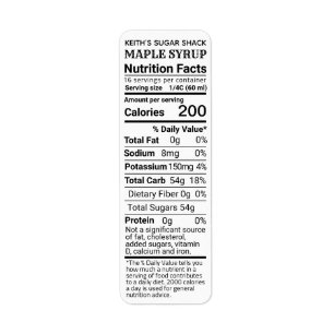 Etiqueta NOVO Mapeamento de Endereços de Retorno Syrup Nutr