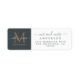 Etiqueta Novo Monograma Sr. Endereço de Sra. Return