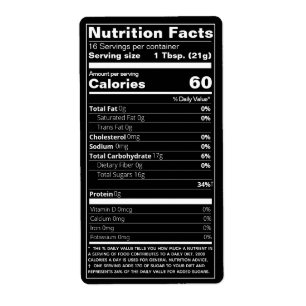 Etiqueta Novo produto preto de nutrição de mel
