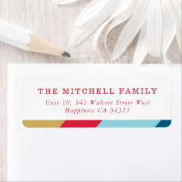 Etiqueta NÚCLEO vermelho geométrico mínimo do SENDER