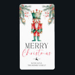Etiqueta Nutcracker Merry Christmas Gift Tag Stickers<br><div class="desc">Estes cartazes de presentes de Natal são a adição perfeita aos presentes de Natal. As marcas podem ser personalizadas com seu nome. Para personalização mais avançada deste design,  basta selecionar o botão "Personalizar" acima.</div>