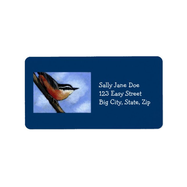 ETIQUETA NUTHATCH IN PASTEL: RÓTULOS DE ENDEREÇO (Frente)