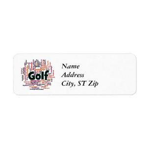Etiqueta Nuvem de Palavras de Golfe
