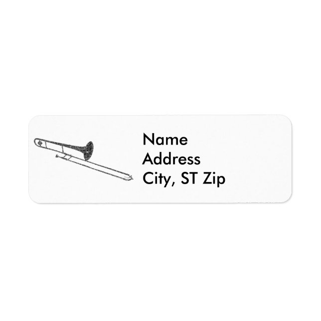 Etiqueta Nuvem de Palavras Trombone (Frente)