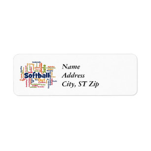 Etiqueta Nuvem do Word Softball