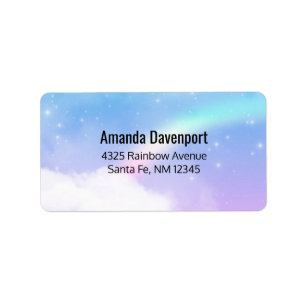 Etiqueta Nuvens de Pastel mágicas e arco-íris
