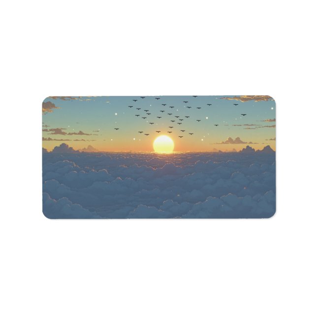 Etiqueta Nuvens do Sun Set (Frente)