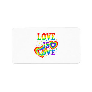 Etiqueta O Amor LGBTQ é Amor Orgulho Gay Bandeira do Arco-Í