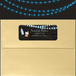 Etiqueta O Bebê Está A Criar O Endereço De Chá de fraldas A