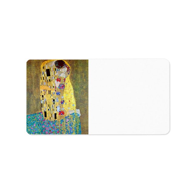 Etiqueta O Beijo 2 de Gustav Klimt (Frente)