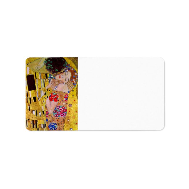Etiqueta O Beijo de Gustav Klimt (Frente)