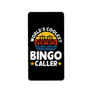 Etiqueta O Chamador de Bingo Mais Legal do Mundo