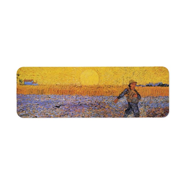 Etiqueta O chuveiro de Vincent van Gogh (Frente)