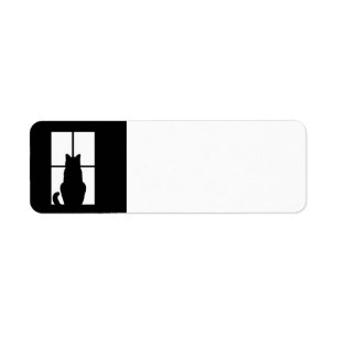Etiqueta O clique do gato da janela a personalizar obtem