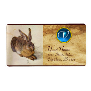 Etiqueta O COELHO ("Young Hare") Monograma Azul Sapphire