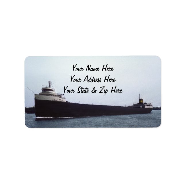 Etiqueta O Edmund Fitzgerald no rio St. Clair (Frente)