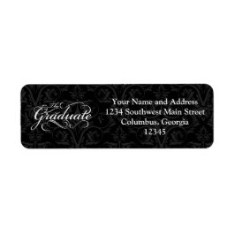 Etiqueta O Formando, preto elegante