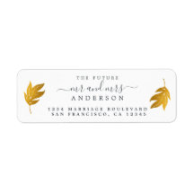 O futuro Sr. Dourado Leaf Wedding Endereço de Regr