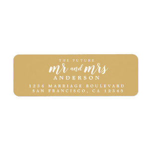 Etiqueta O futuro Sr. Dourado Yellow Wedding Return Endere