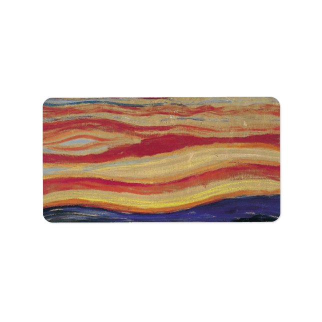 Etiqueta O Gritar de Edvard Munch, expressionismo venenoso (Frente)