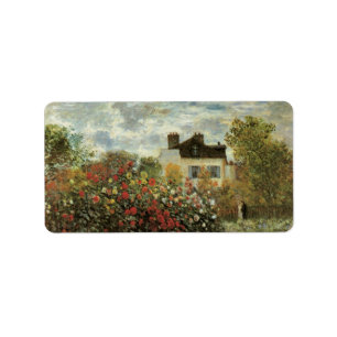 Etiqueta O jardim de Monet em Argenteuil por Claude Monet