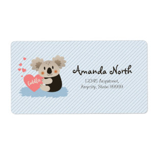 Etiqueta O Koala bonito afaga ID386