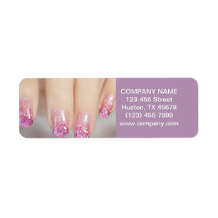 Etiqueta o manicure elegante chique feminino prega o salão