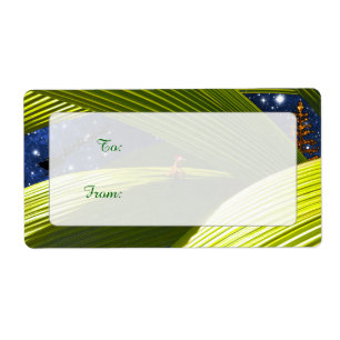 Etiqueta O Natal tropical de um lagarto do geco