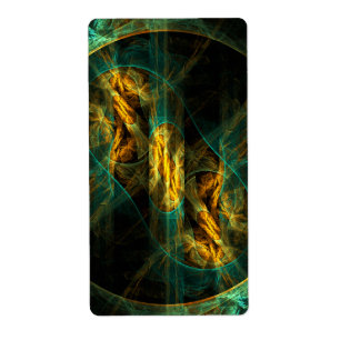 Etiqueta O Olho da Arte Abstrato da Selva