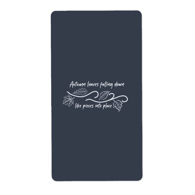 Etiqueta O outono deixa cair como peças no lugar (Frente)