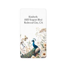 Etiqueta O Peacock Majestoso