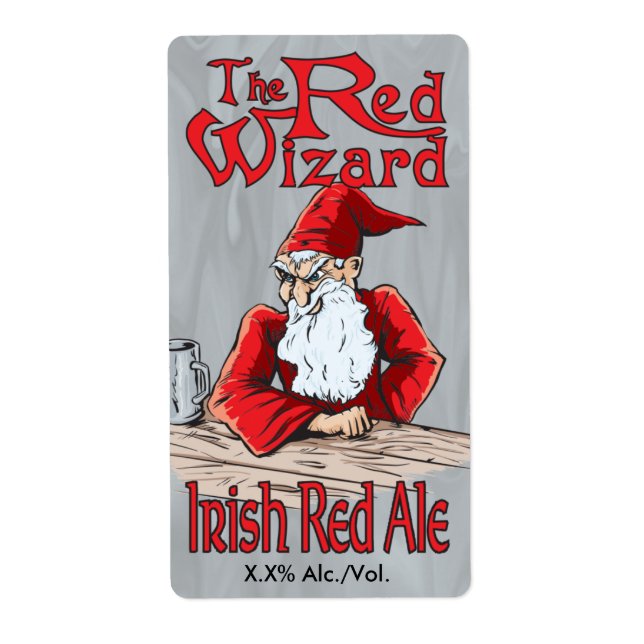 Etiqueta O Red Wizard Irish Red Ale (Frente)