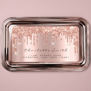 Etiqueta O rosa do rosa dos gotejamentos RSVP cora