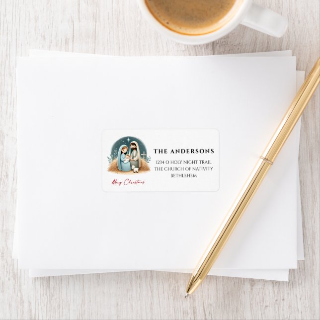 Etiqueta O Santa Noite Natal Natividade Scense (Insitu)