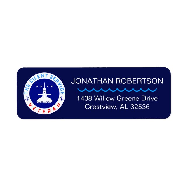 Etiqueta O Veterano do Serviço Silencioso elegante personal (Frente)