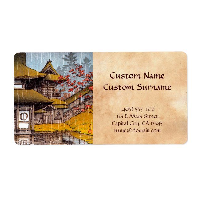 Etiqueta obra-prima Yama Temple Sendai Hasu Kawase (Frente)