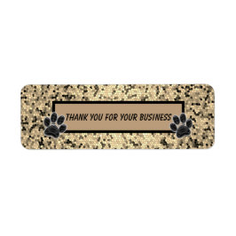 Etiqueta Obrigado Cliente Animal Business Paw Print
