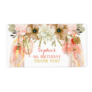 Etiqueta Obrigado ideal do presente da garrafa de água do