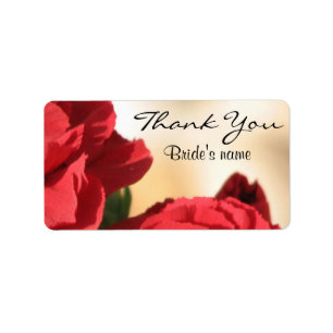 Etiqueta Obrigado nupcial floral personalizado você