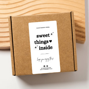 Etiqueta Obrigado Pela Ordem Moderna Doce Coisas Dentro