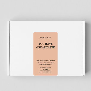 Etiqueta Obrigado Pela Ordem Moderna   Tem Excelente