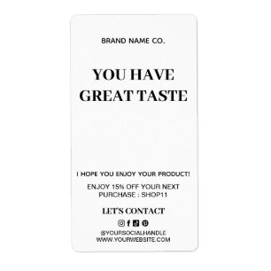 Etiqueta Obrigado Pela Ordem Moderna Tem Excelente