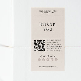 Etiqueta Obrigado Por Comprar O Transporte De Beige Moderno