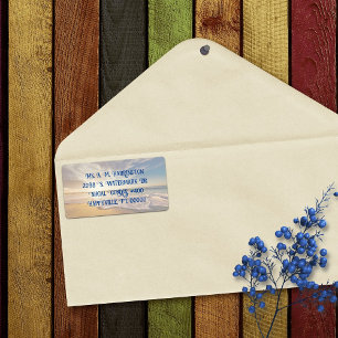 Etiqueta Ocean Sunrise Beach Scene Shipping Labels